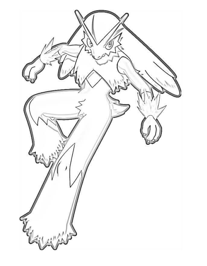 Dibujo de Accin Blaziken para Colorear