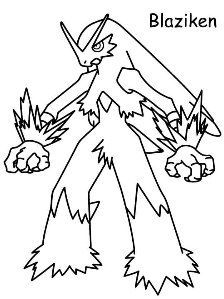 Dibujo de Impresionante Blaziken para Colorear