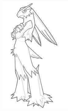 Dibujo de Increble Blaziken para Colorear
