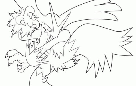 Dibujo de Lucha Blaziken para Colorear
