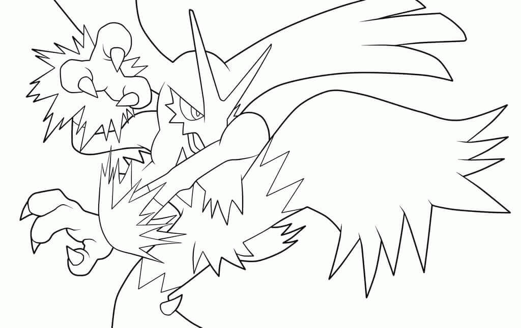 Dibujo de Lucha Blaziken para Colorear
