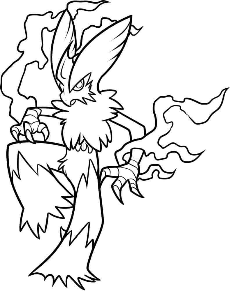 Dibujo de Mega Blaziken Genial para Colorear