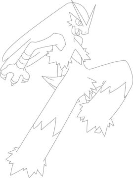 Dibujo de Pokémon Blaziken para Colorear