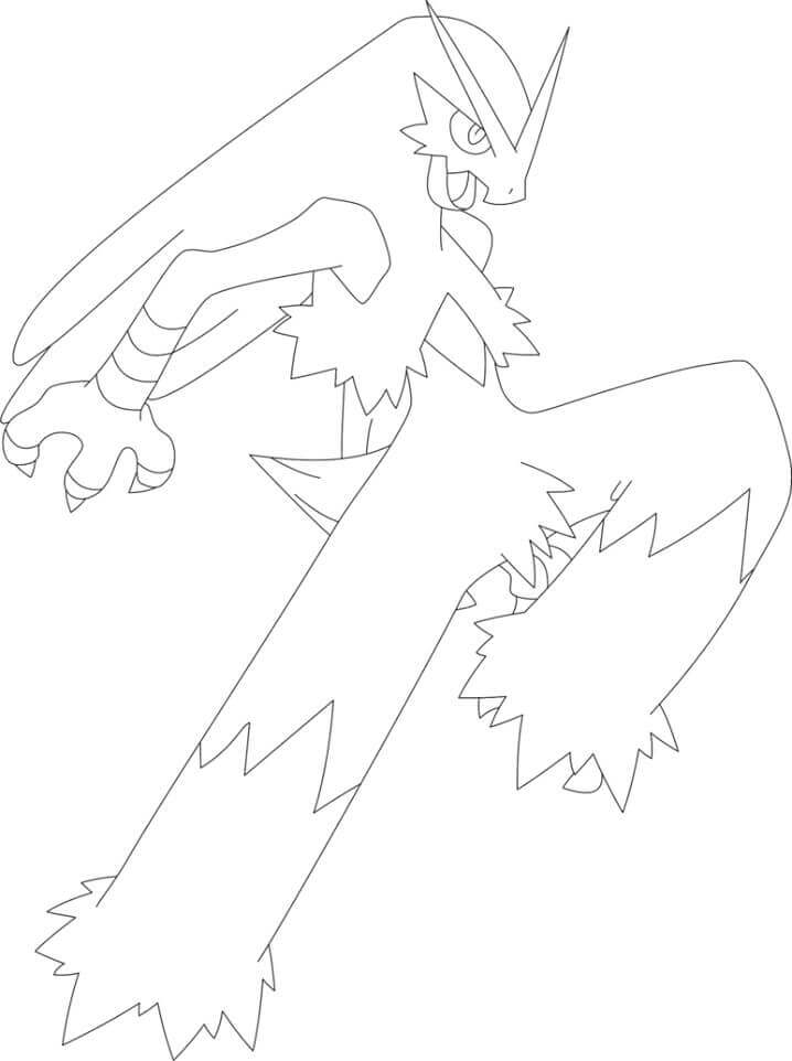 Dibujo de Pokémon Blaziken para Colorear