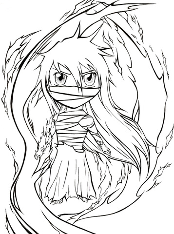 Dibujo de Chibi Mugetsu para Colorear
