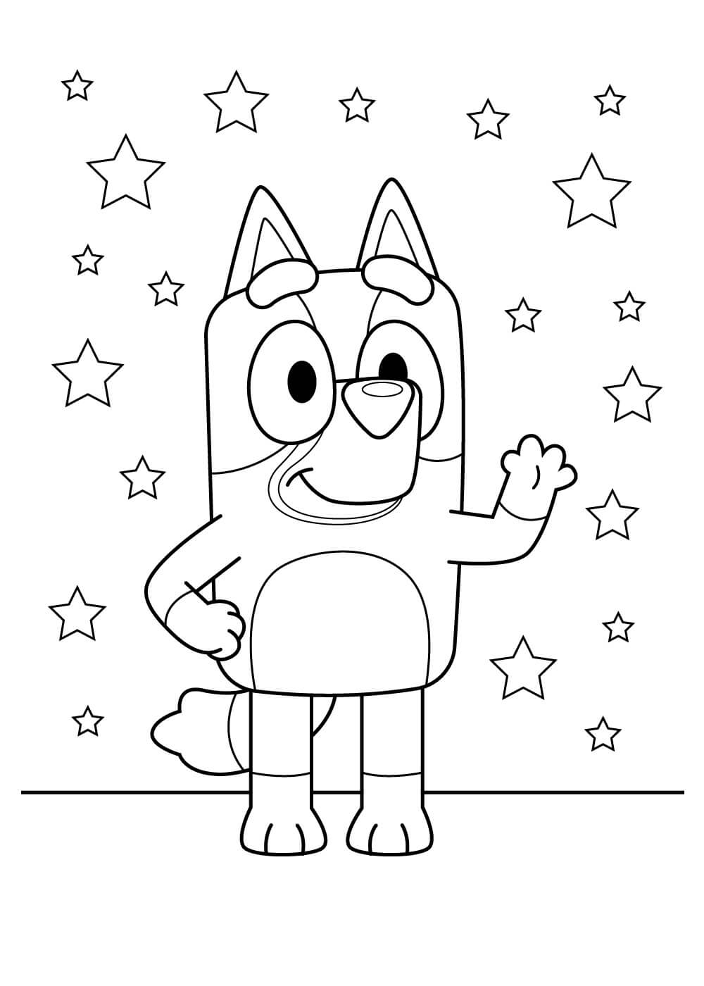 Dibujo de Bingo con Estrella para Colorear