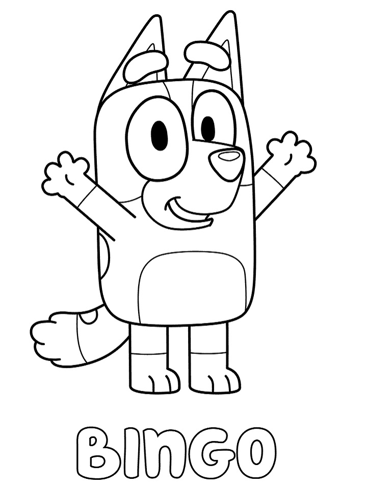 Dibujo de Bingo Heeler de Bluey para Colorear