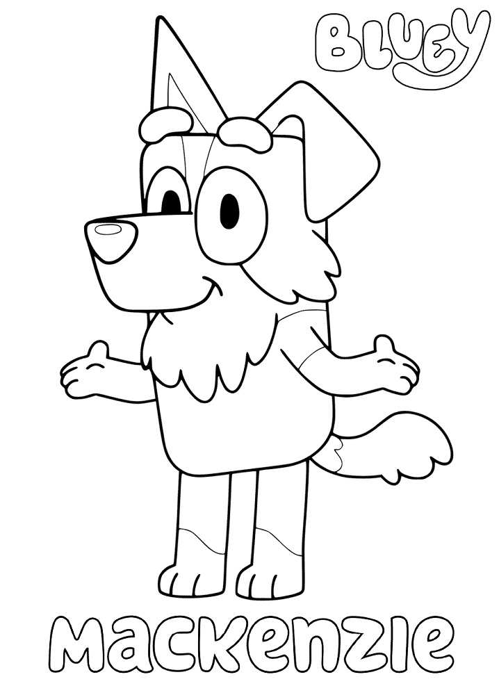 Dibujo de Mackenzie de Bluey para Colorear
