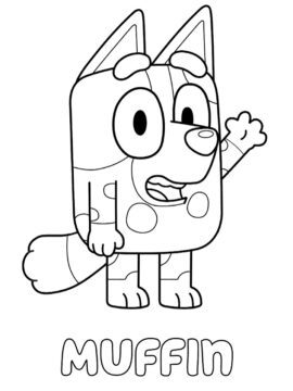 Dibujo de Muffin Blue Heeler para Colorear