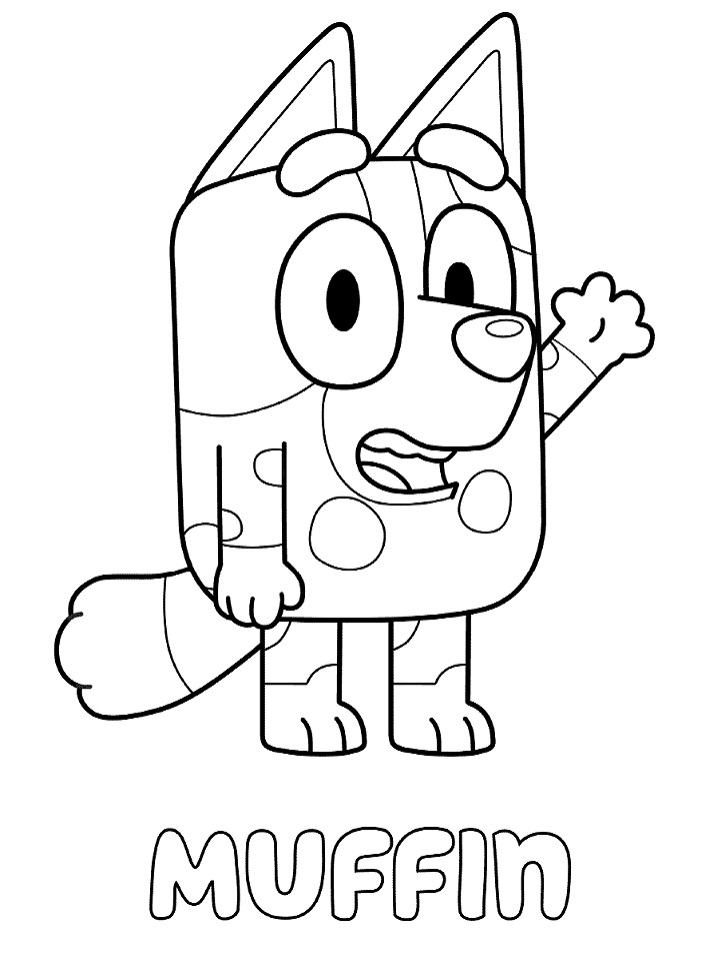 Dibujo de Muffin Blue Heeler para Colorear