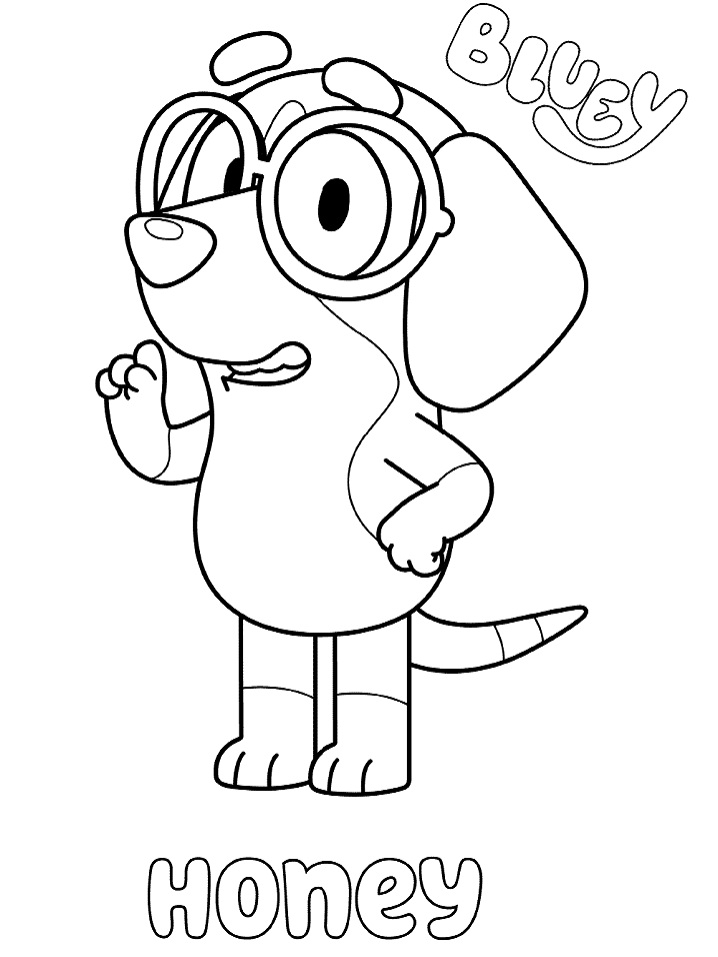 Dibujo de Perro Beagle Miel para Colorear