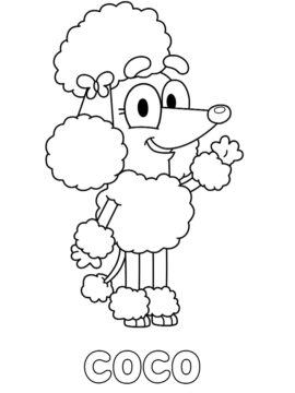 Dibujo de Poodle Coco para Colorear