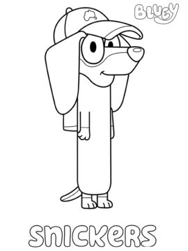 Dibujo de Snickers de Bluey para Colorear