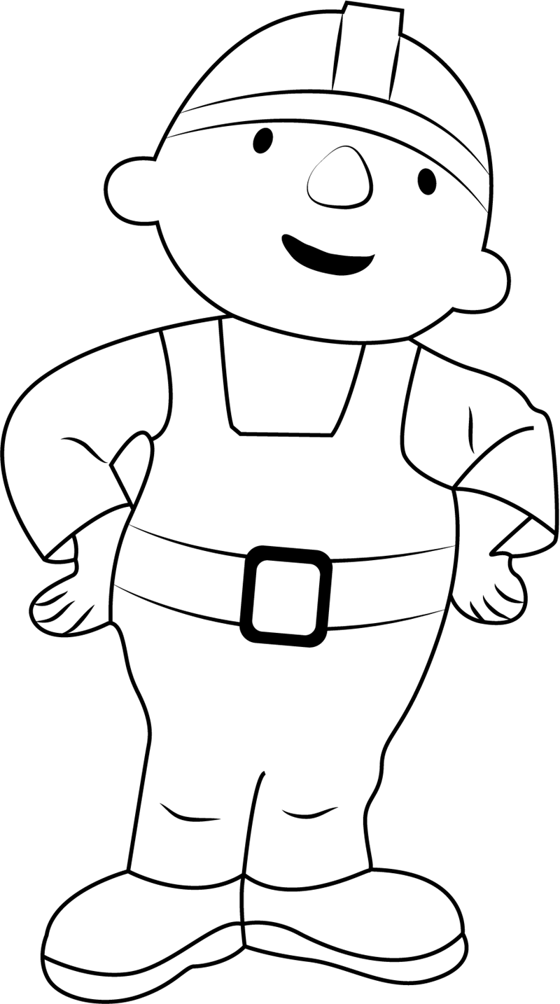 Dibujo de Bob Sonriendo para Colorear