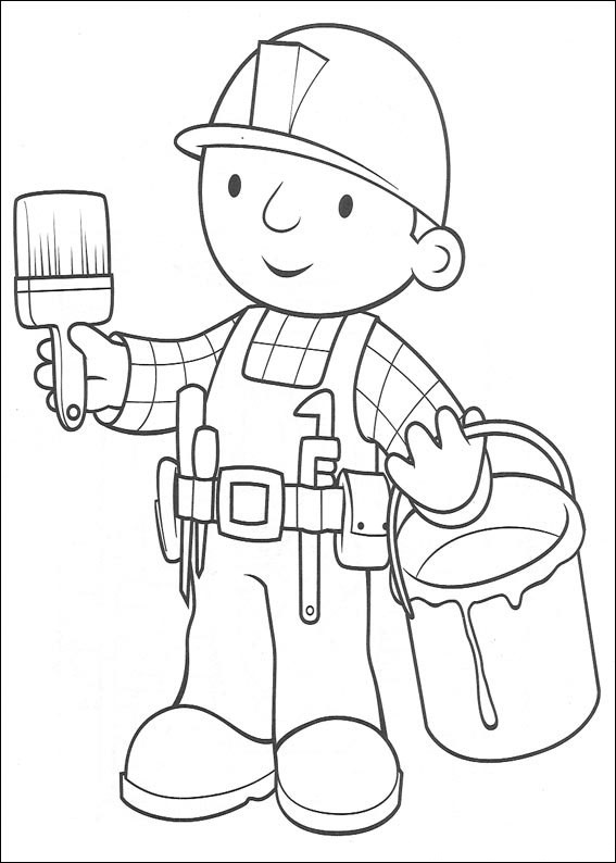 Dibujo de Pintura Bob para Colorear