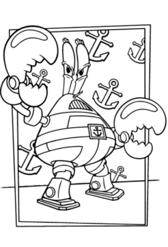 Dibujo de Don Cangrejo Enojado para Colorear