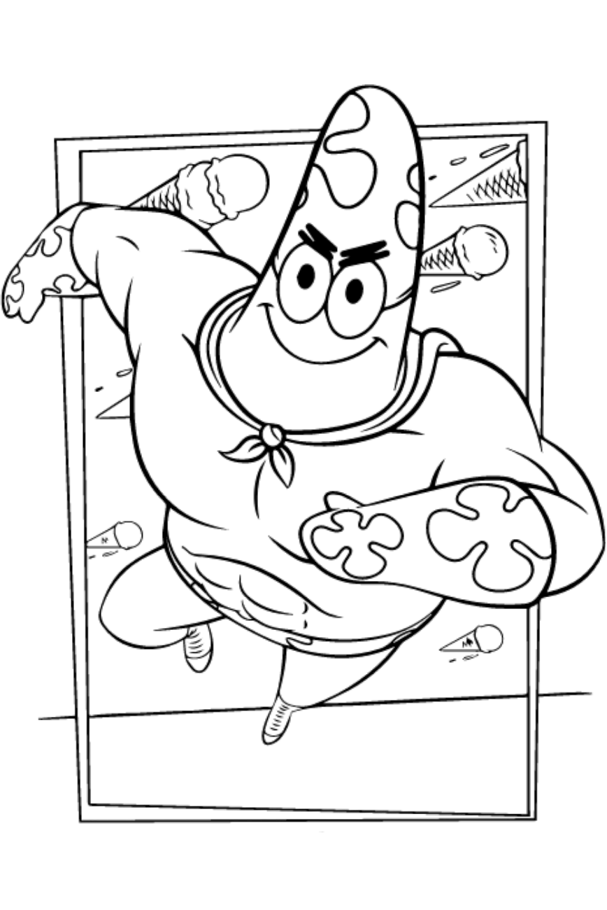 Dibujo de Patricio Estrella para Colorear
