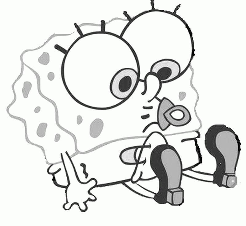 Dibujo de Beb Bob Esponja 1 para Colorear