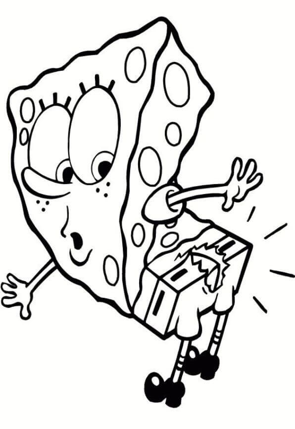 Dibujo de Bob Esponja Diversin para Colorear