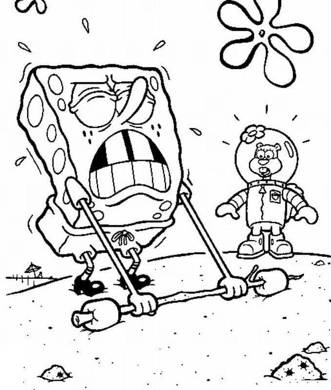 Dibujo de Bob Esponja Dbil para Colorear