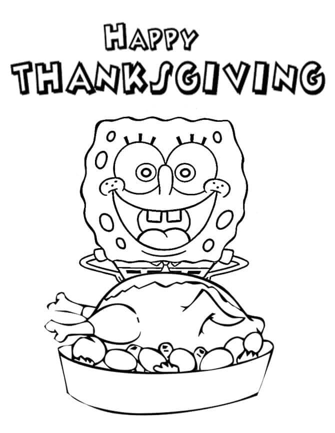 Dibujo de Bob Esponja y Turqua para Colorear