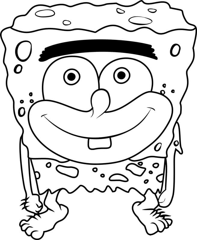 Dibujo de Spongegar Sonriendo para Colorear