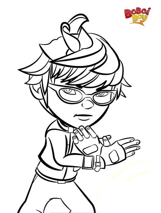 Dibujo de Fang de Boboiboy para Colorear