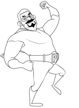 Dibujo de Papa Zola de Boboiboy para Colorear