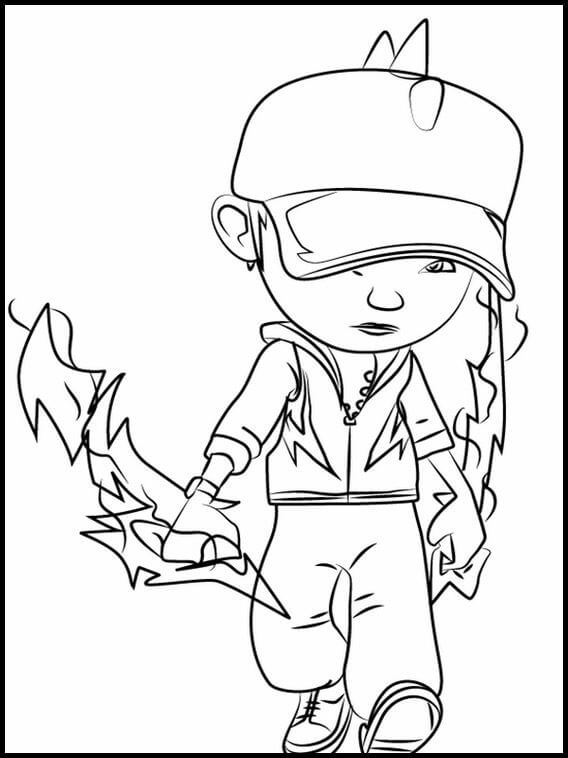 Dibujo de Rayo Boboiboy para Colorear