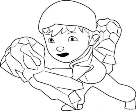 Dibujo de Ssmica Boboiboy Nivel 2 para Colorear