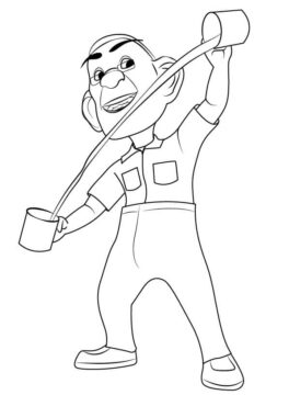 Dibujo de Tok Aba de Boboiboy para Colorear