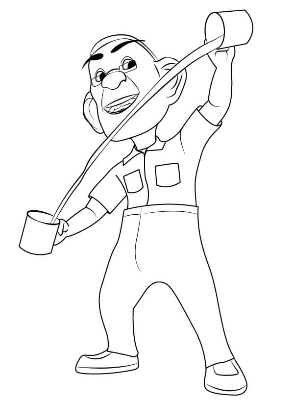 Dibujo de Tok Aba de Boboiboy para Colorear