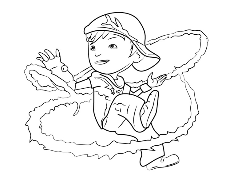Dibujo de Boboiboy Espina para Colorear