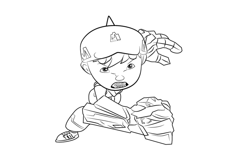 Dibujo de Boboiboy Terremoto para Colorear