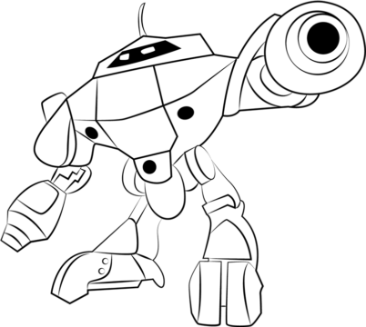 Dibujo de Super Probe Preparar Ataque para Colorear