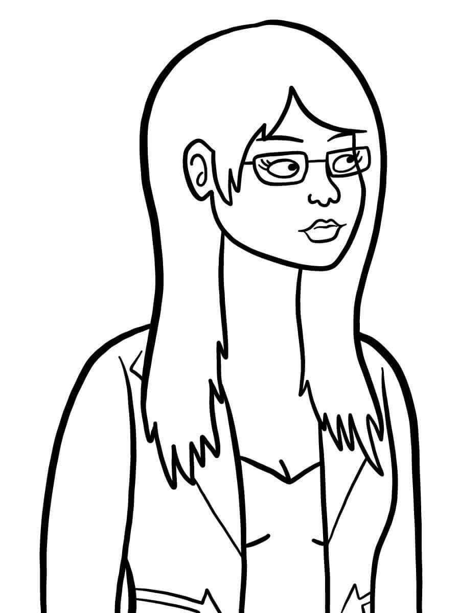 Dibujo de Enfrentate a Diane Nguyen de Bojack Horseman para Colorear