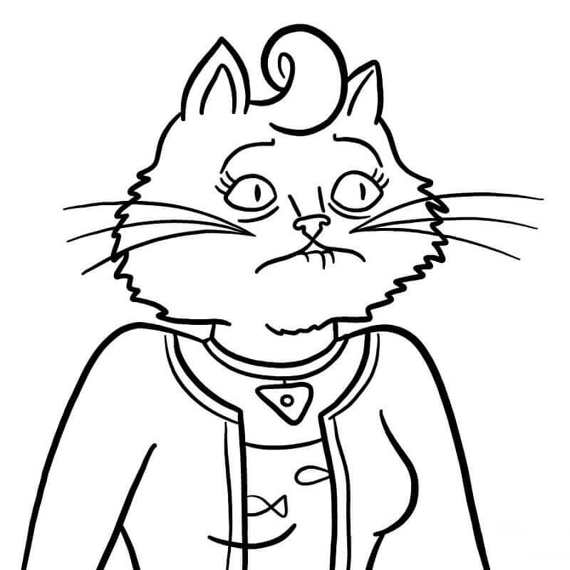 Dibujo de Enfrentate a la Princesa Carolyn de Bojack Horseman para Colorear