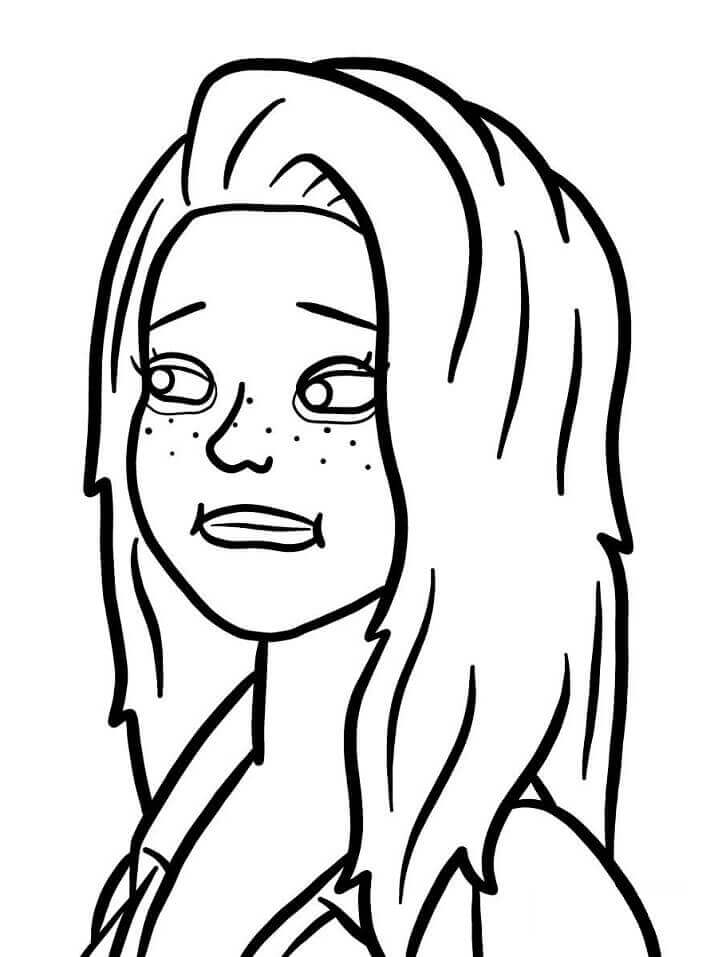 Dibujo de Enfrentate a Sarah Lynn de Bojack Horseman para Colorear