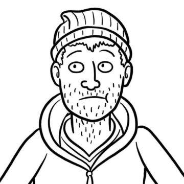 Dibujo de Enfrentate a Todd Chavez de Bojack Horseman para Colorear