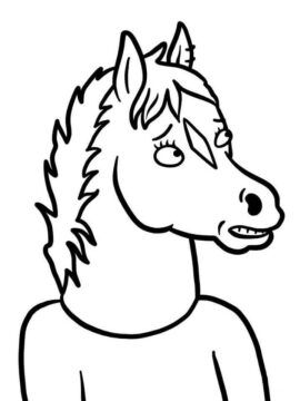 Dibujo de Hollyhock Manheim de Bojack Horseman para Colorear