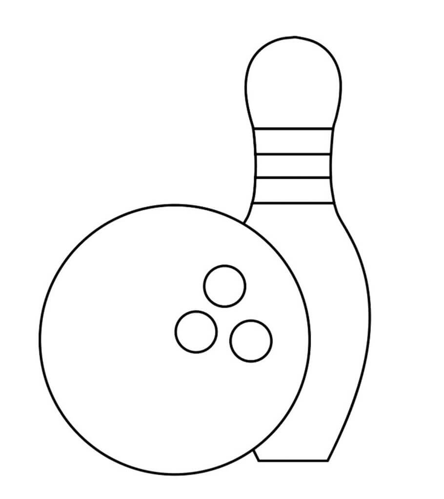 Dibujo de Bolos Bsico para Colorear