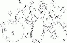 Dibujo de Bolos Divertido para Colorear