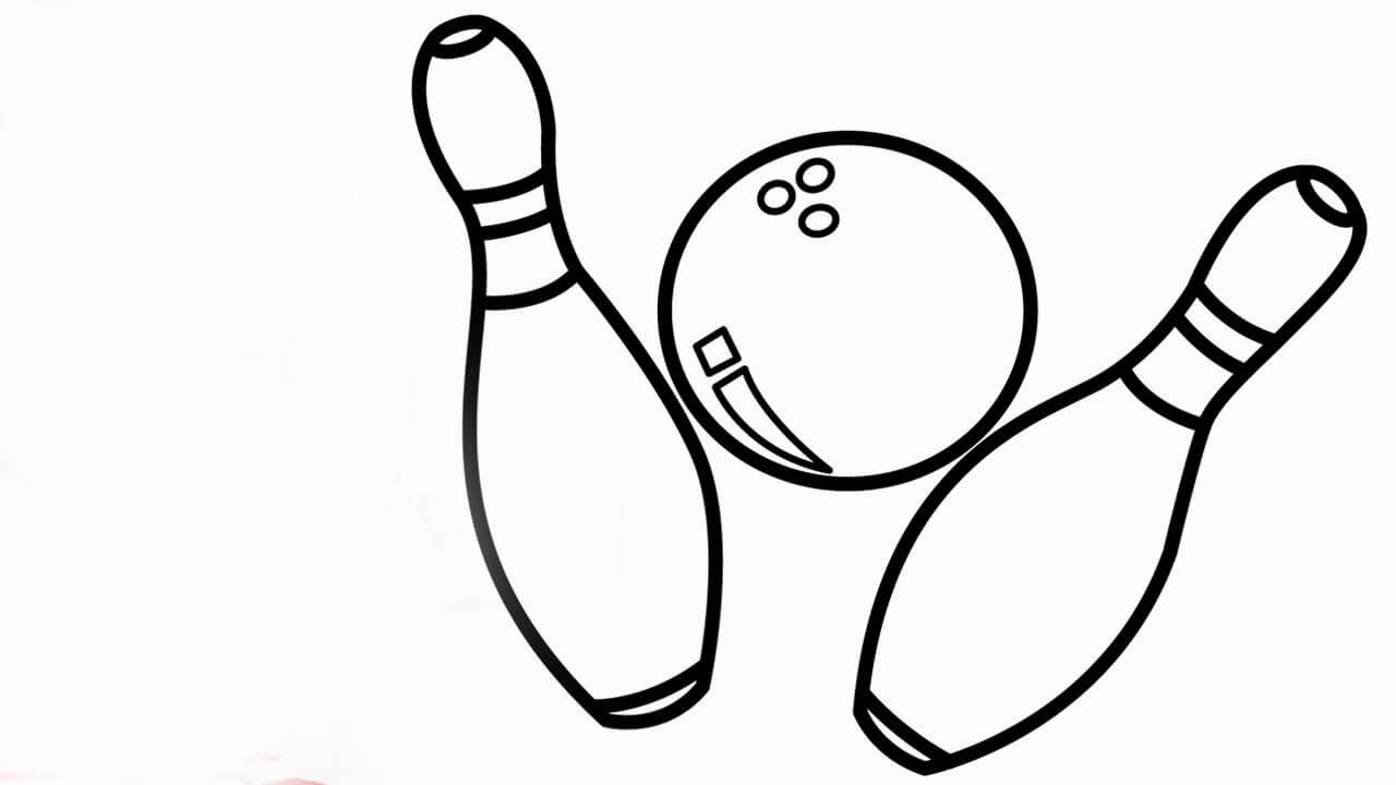 Dibujo de Bolos Normal para Colorear