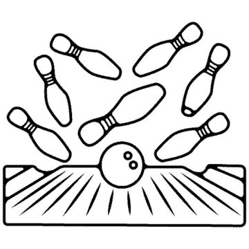 Dibujo de Lanza de Bolos para Colorear
