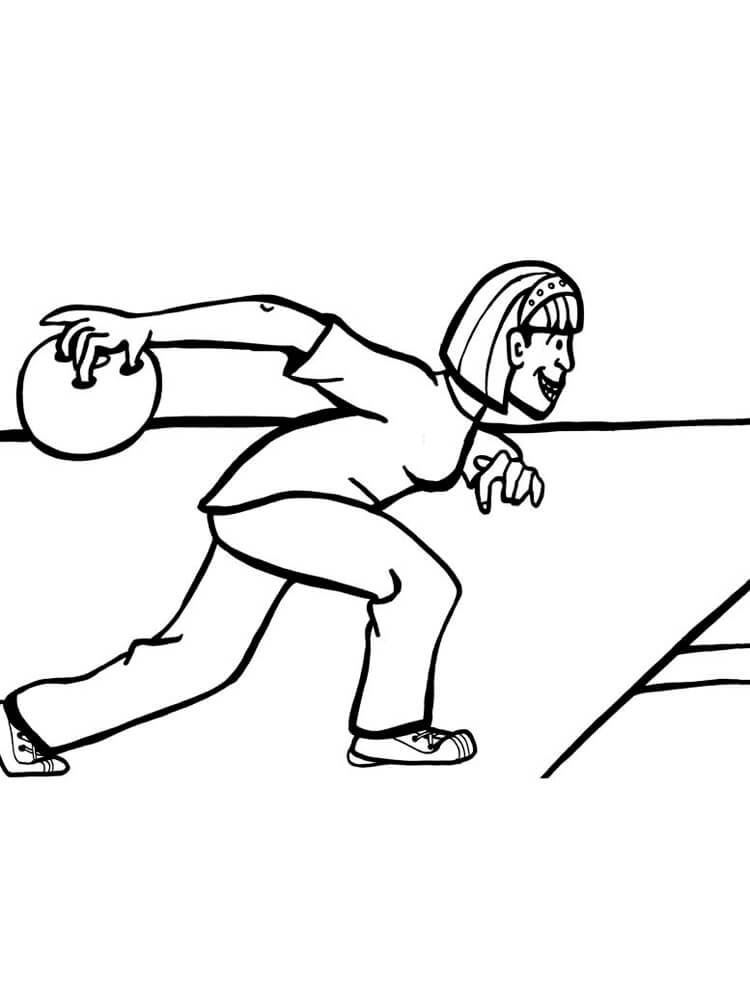 Dibujo de Nia Juego Bolos para Colorear