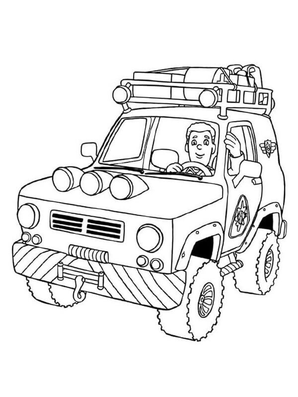 Dibujo de Ben Hopper en Coche para Colorear