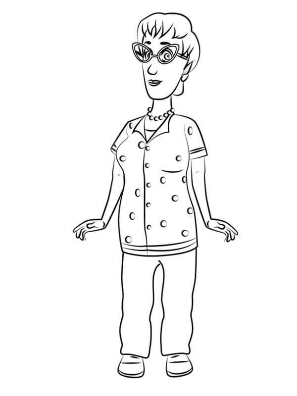 Dibujo de Dilys Price de Sam el Bombero para Colorear