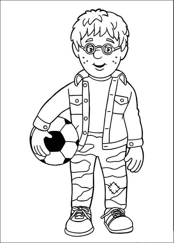 Dibujo de Norman Precio Sosteniendo la Bola para Colorear