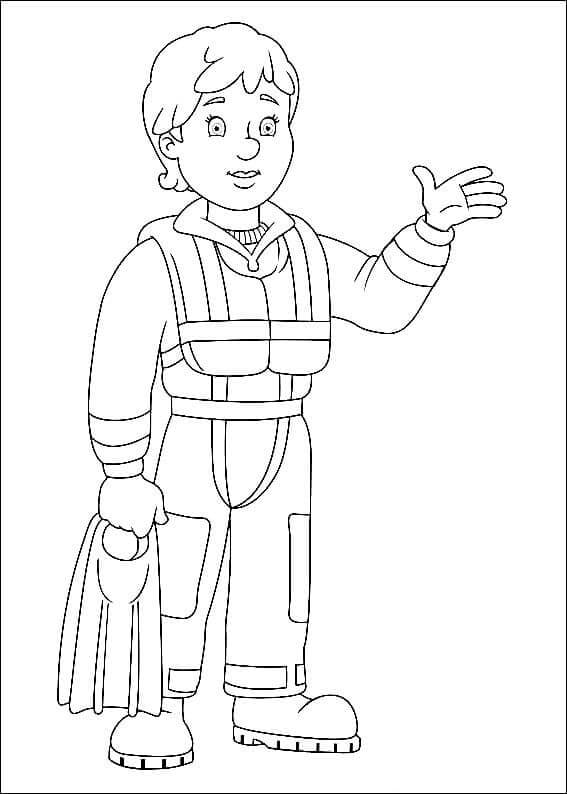 Dibujo de Penny Morris de Sam el Bombero para Colorear