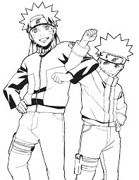 Dibujo de Dos Naruto para Colorear